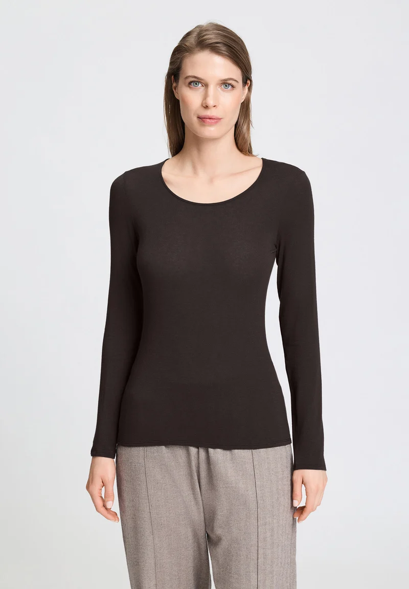 Ultralight Wool L/SLV Shirt | dark mocha 071596-072185