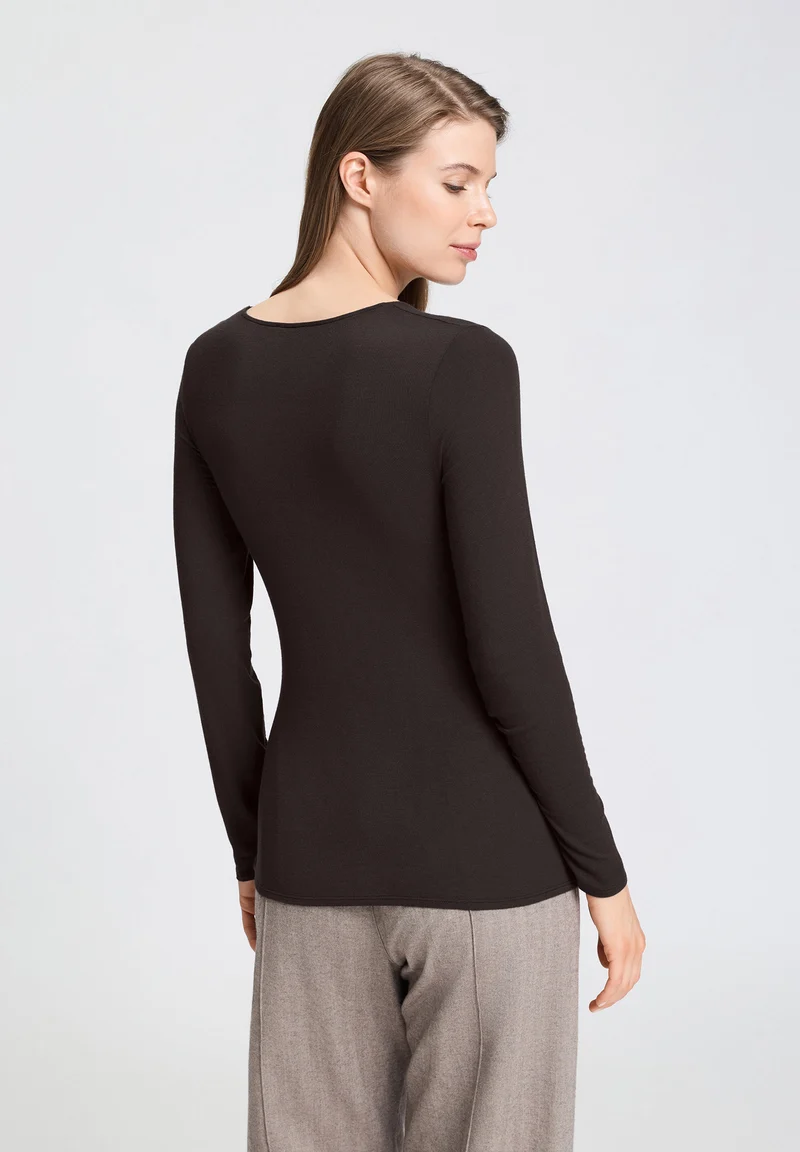 Ultralight Wool L/SLV Shirt | dark mocha 071596-072185