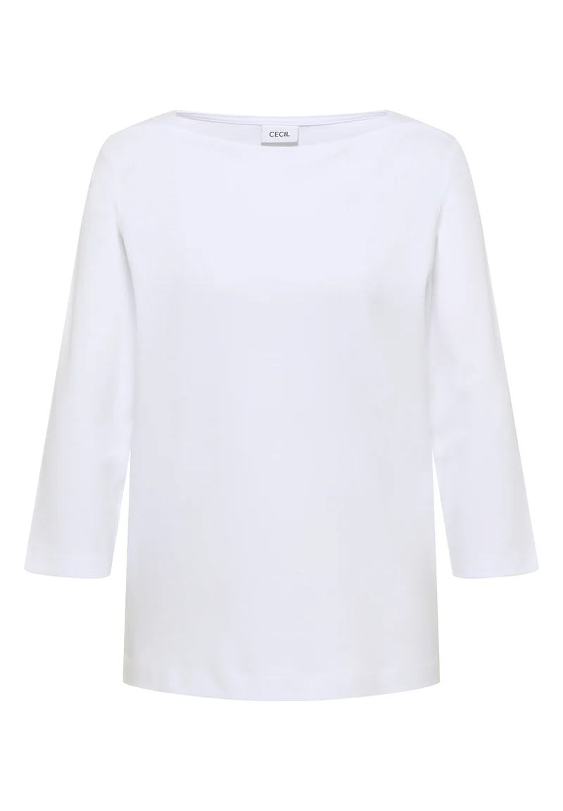Basic Shirt mit U-Boot-Ausschnitt