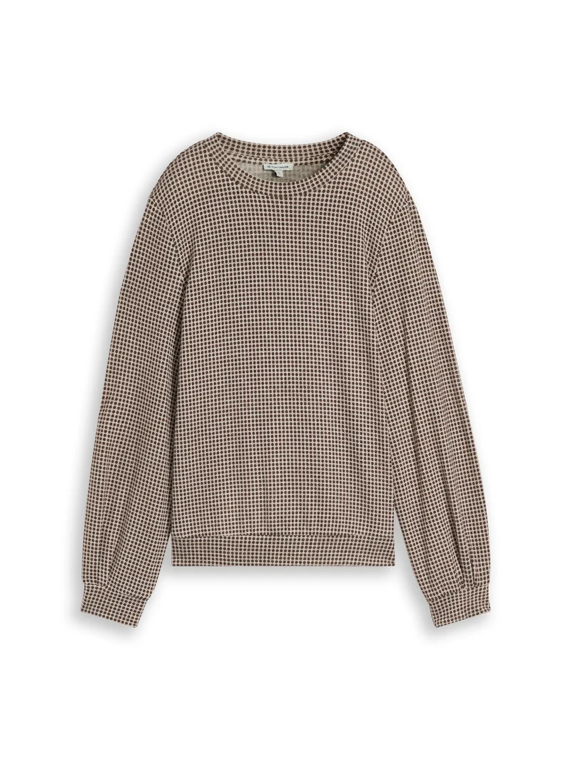 Cosy Langarmshirt mit Muster