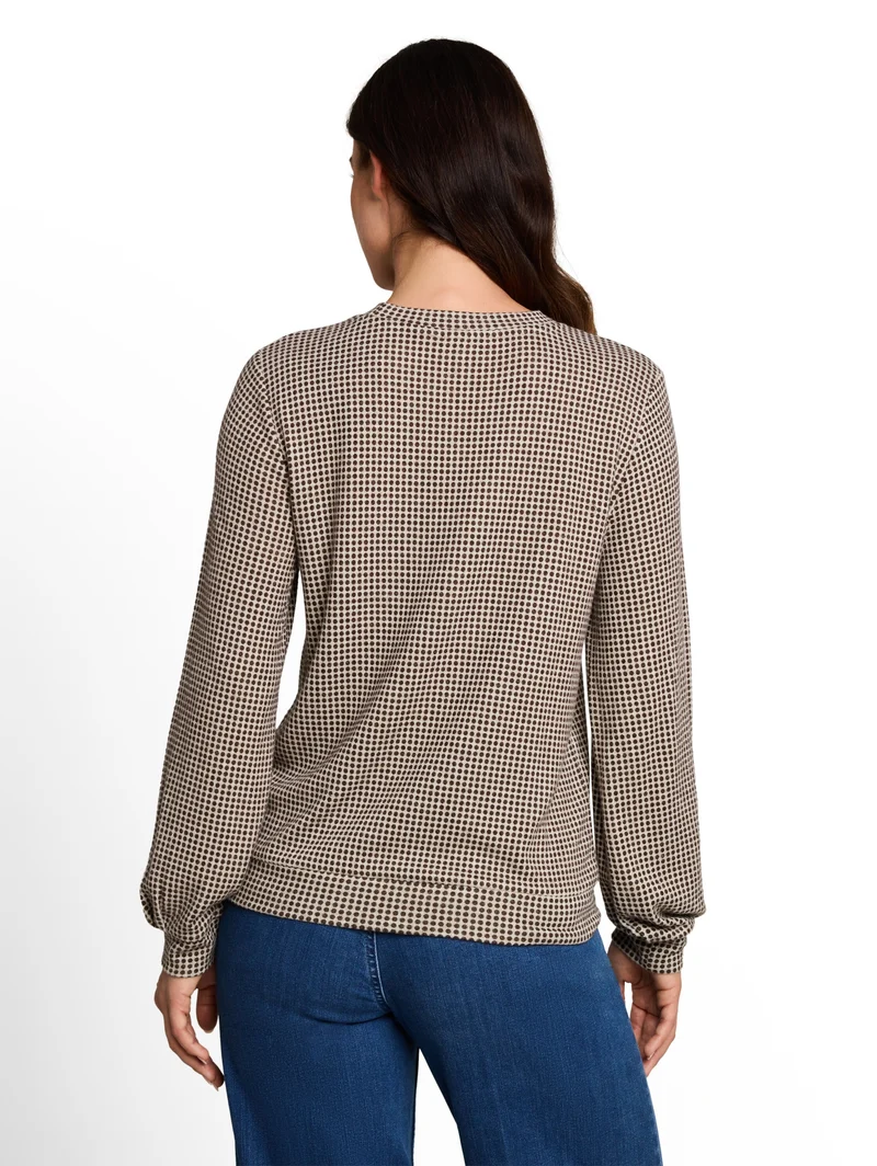 Cosy Langarmshirt mit Muster