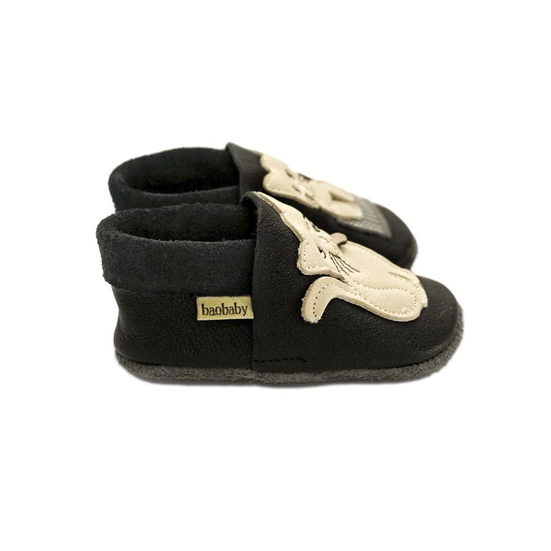Baobaby Classic Babyschuhe - Katzenkuss Schwarz S