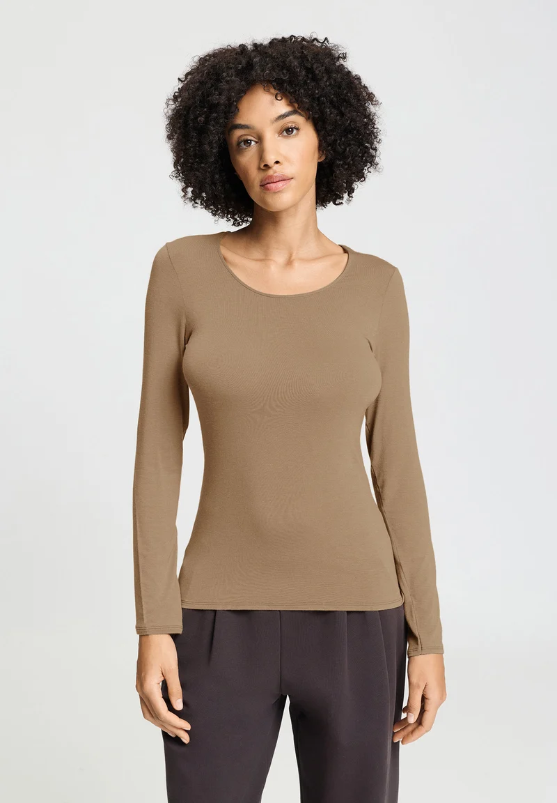 Ultralight Wool L/SLV Shirt | suede camel 071596-072825
