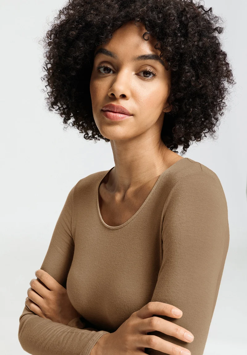 Ultralight Wool L/SLV Shirt | suede camel 071596-072825