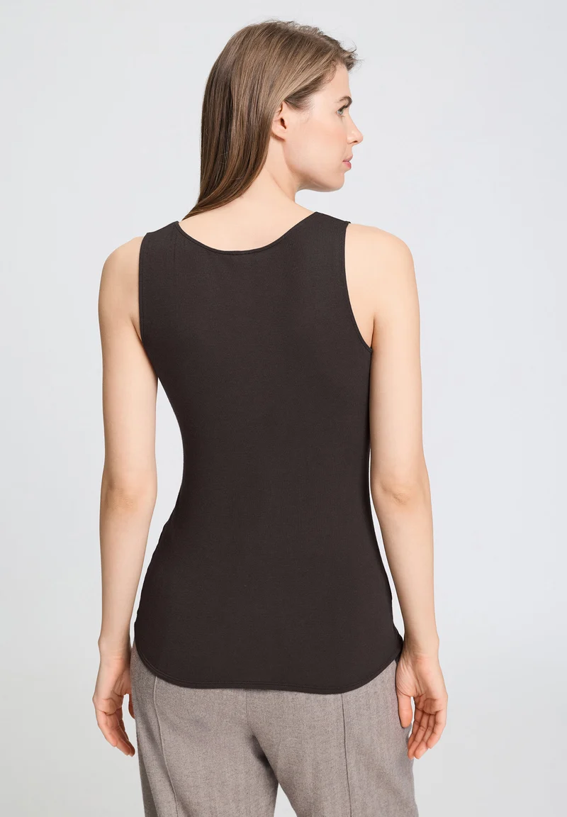 Ultralight Wool Tank Top | dark mocha 071595-072185