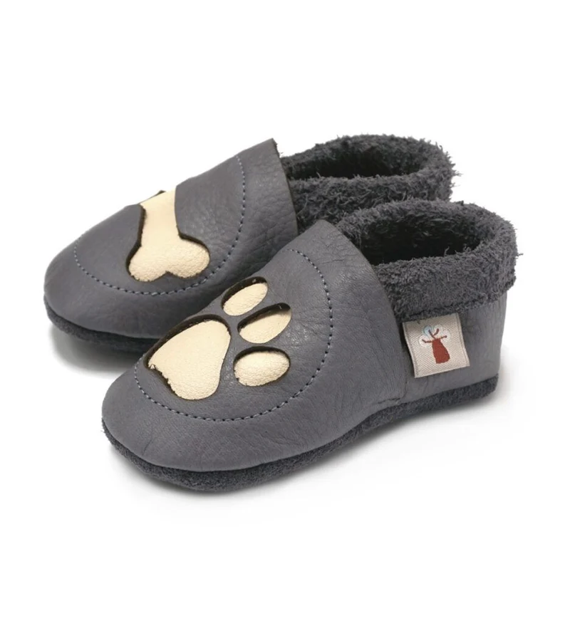 Baobaby Classic Babyschuhe - Pfotengrau S
