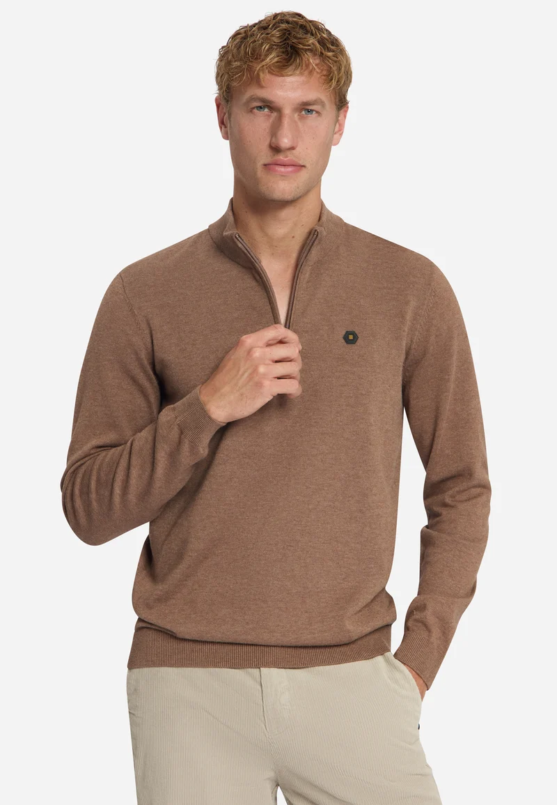 Pullover Half Zip Melange