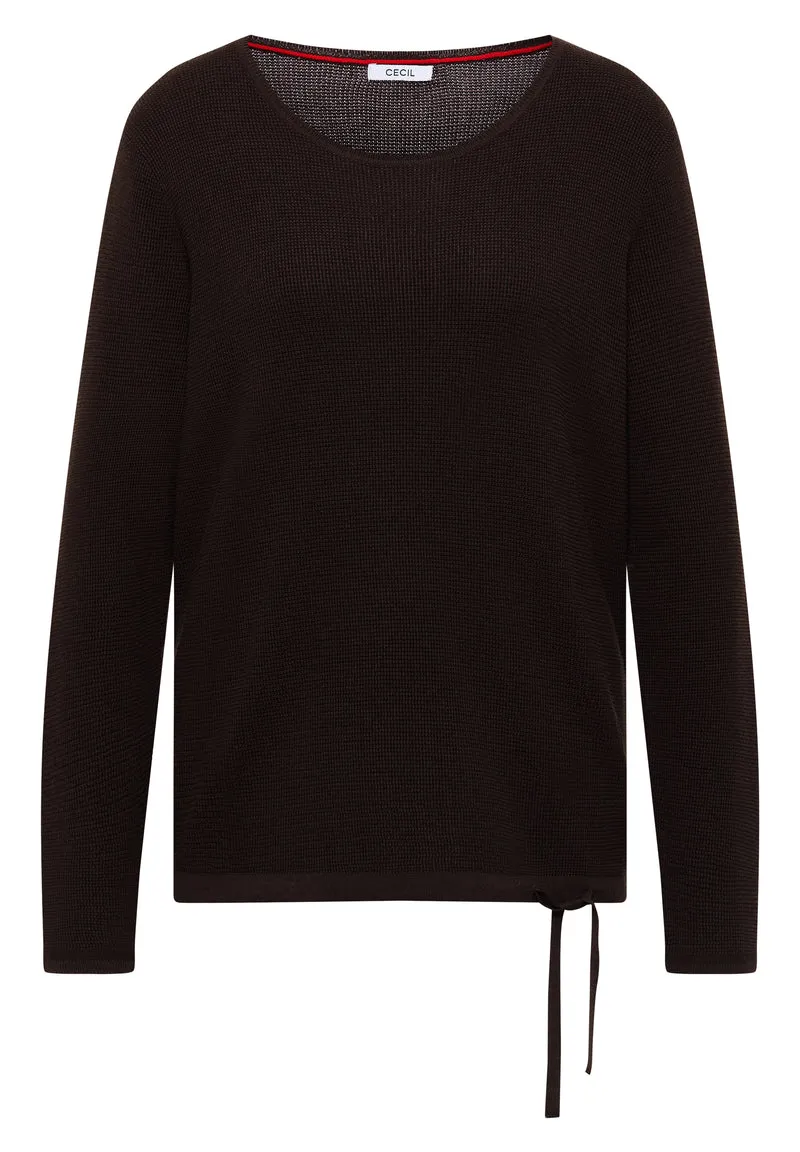 Pullover mit Rundhals und Struktur