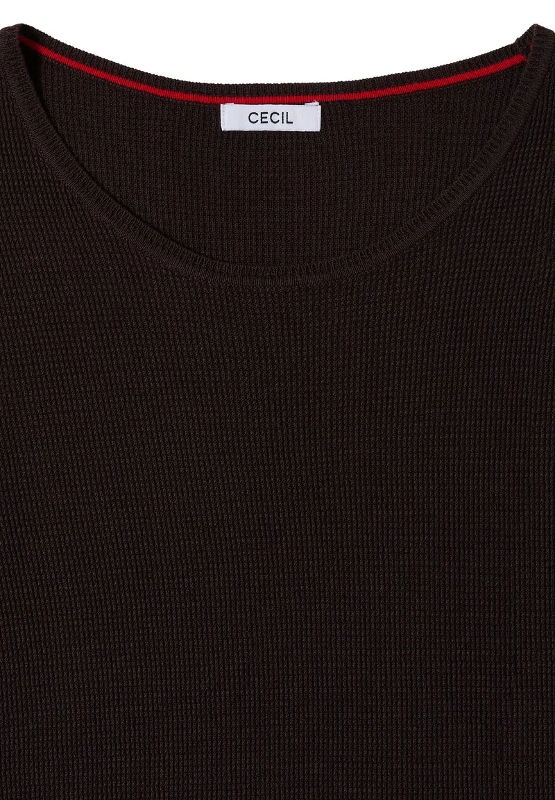 Pullover mit Rundhals und Struktur