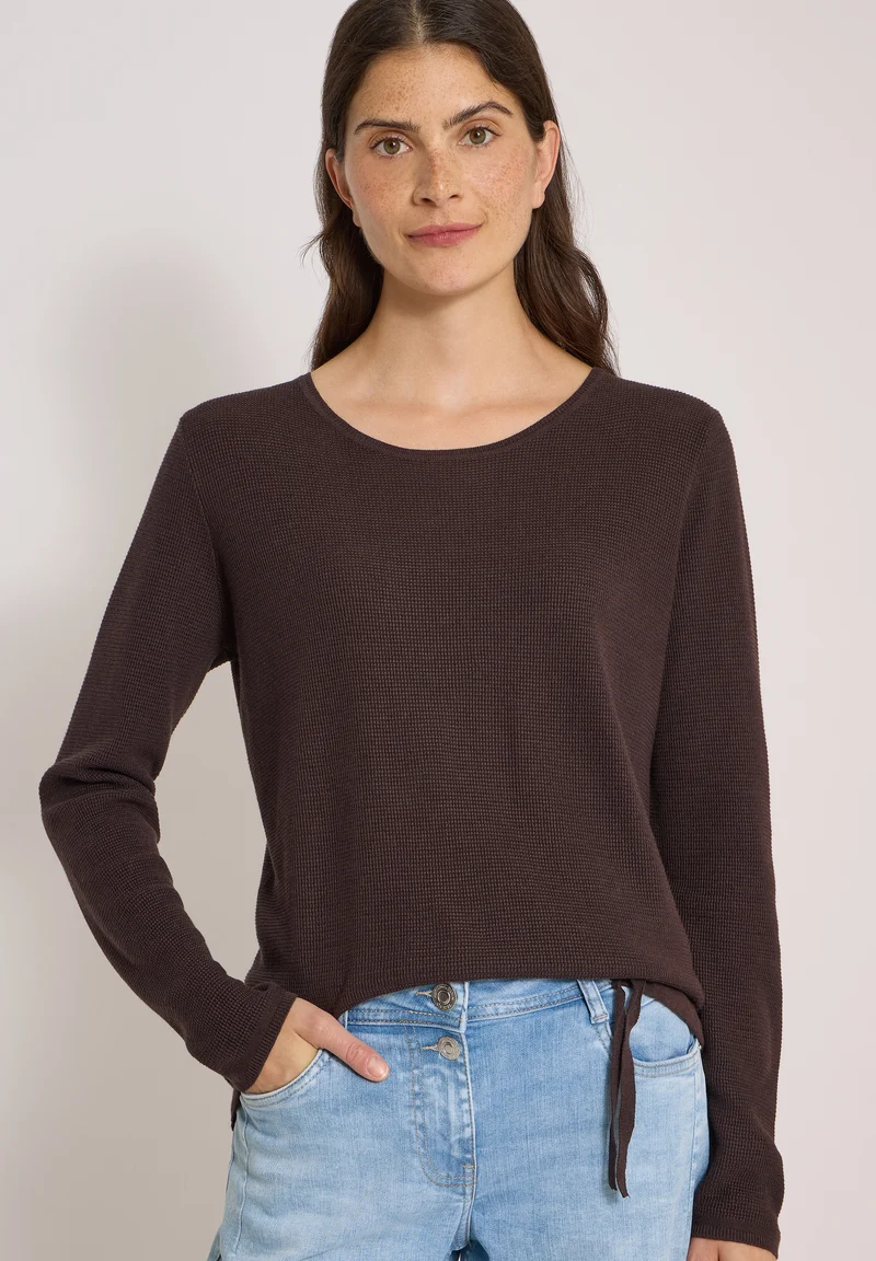 Pullover mit Rundhals und Struktur