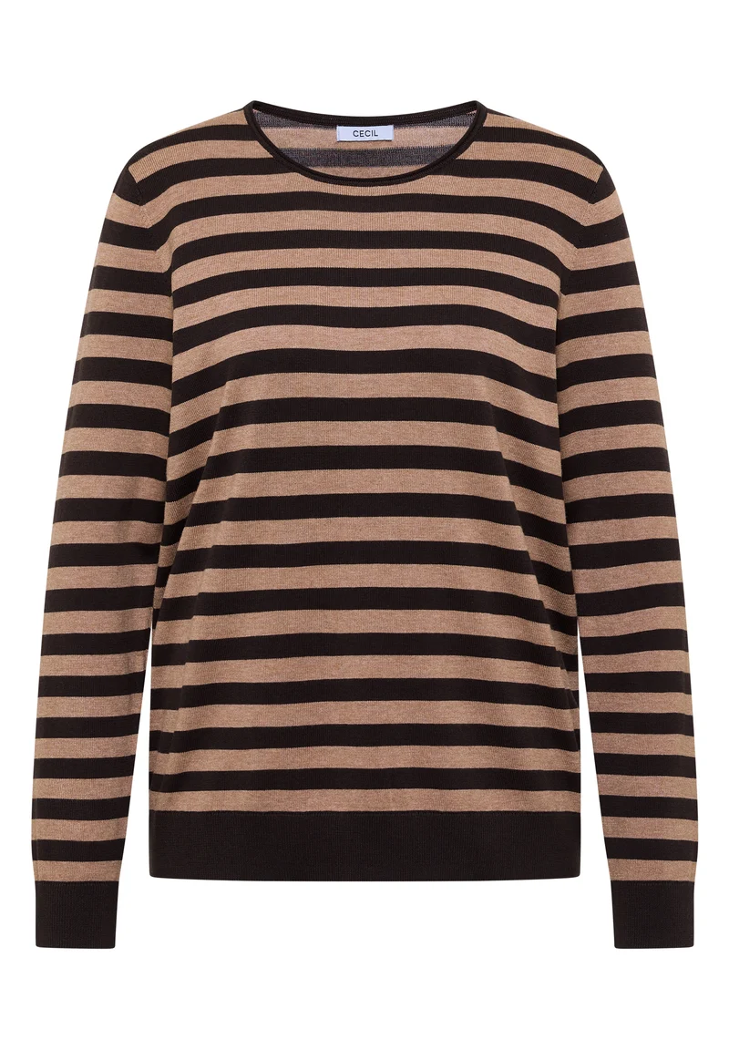 Pullover mit Rundhals und Streifen