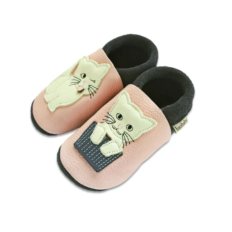 Baobaby Classic Babyschuhe - Katzenkuss Rosa S
