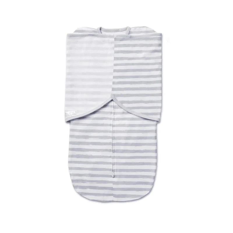 BreathableBaby - 3-in-1-Pucktuch - Graue Streifen