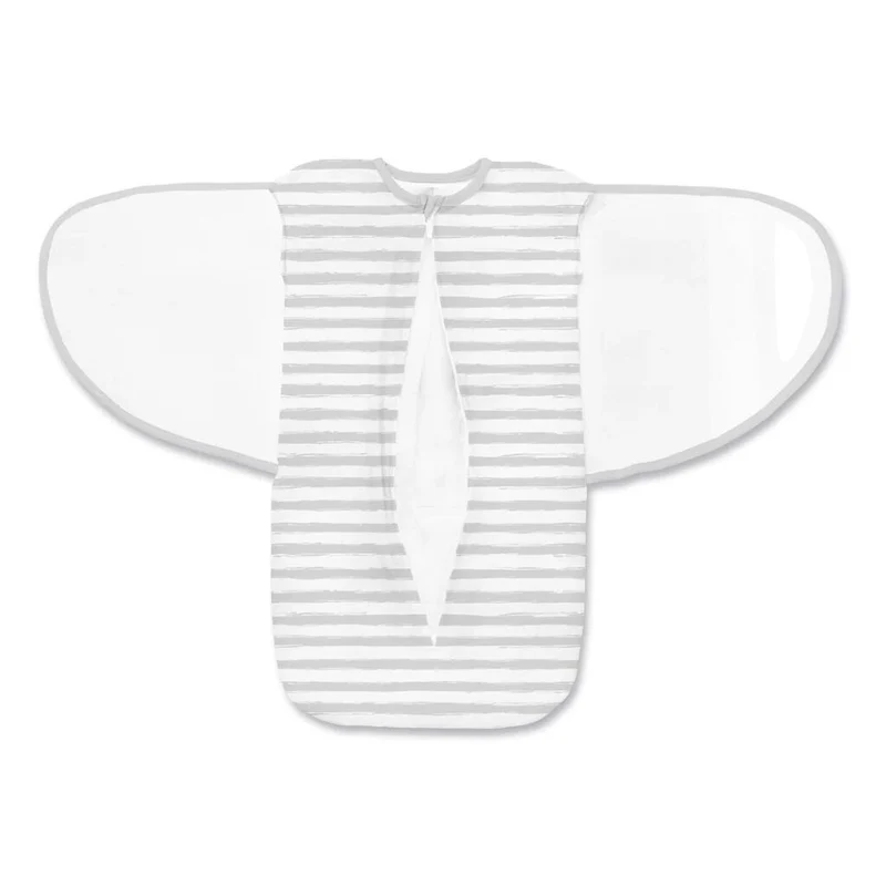 BreathableBaby - 3-in-1-Pucktuch - Graue Streifen