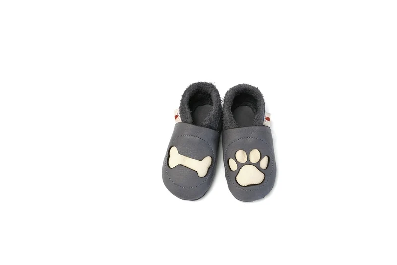 Baobaby Classic Babyschuhe - Pfotengrau XXL