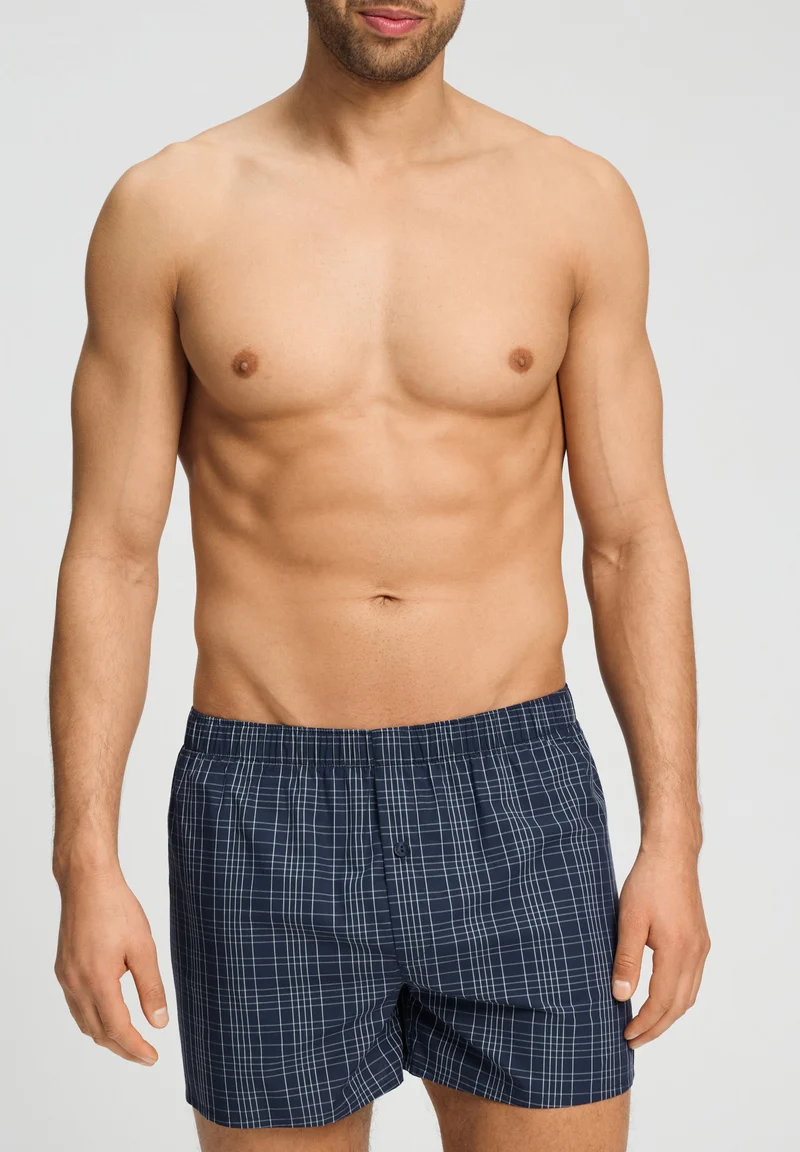 Fancy Woven Boxers | checked blue 074013-073131