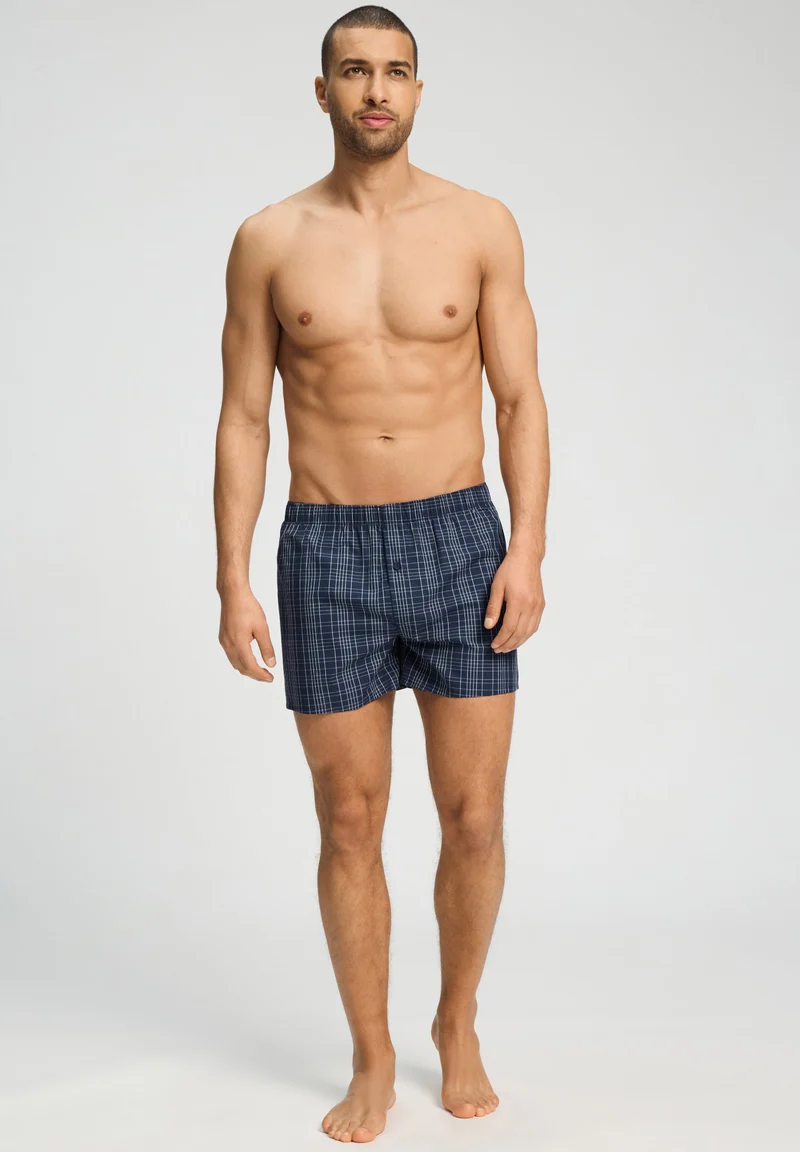 Fancy Woven Boxers | checked blue 074013-073131