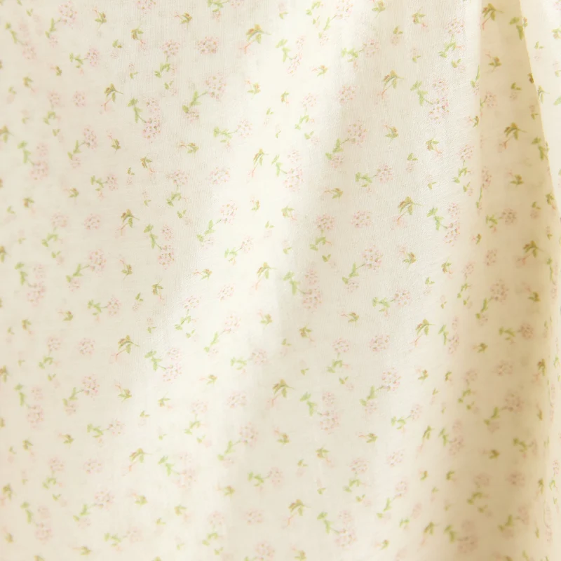 Wrap Detail Mini Dress - Cream Floral