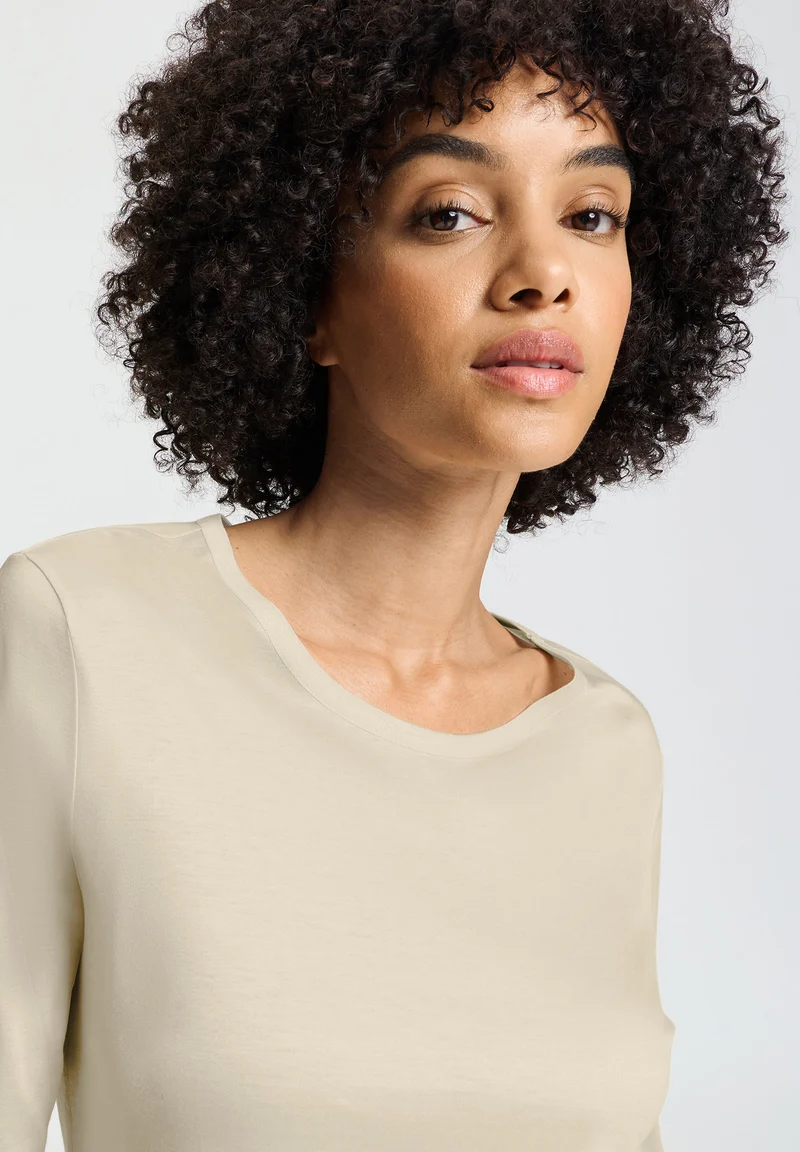 Tania L/SLV Shirt | creamy silk 074698-072817