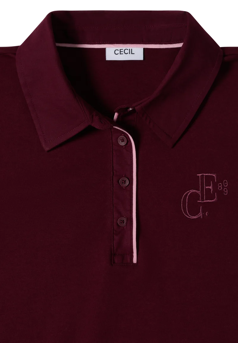 Langarm Poloshirt mit Knöpfen