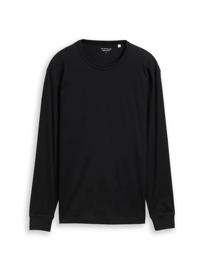 Basic Langarmshirt aus Baumwolle