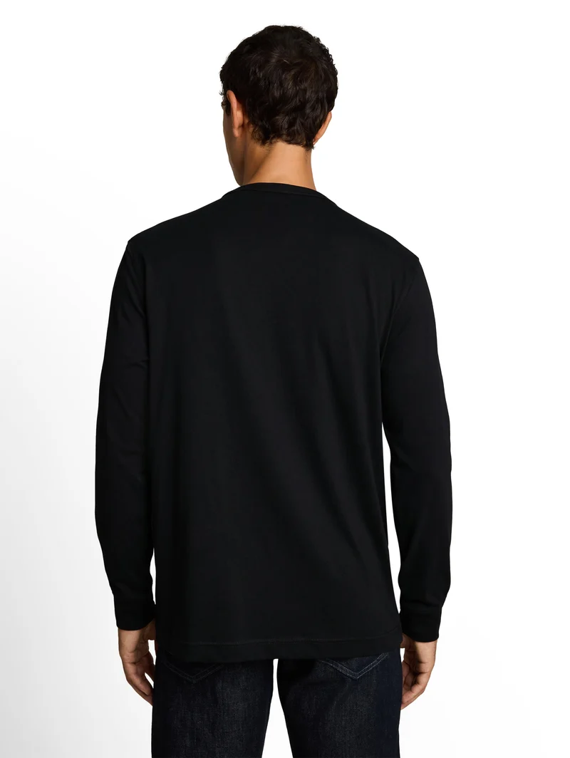 Basic Langarmshirt aus Baumwolle