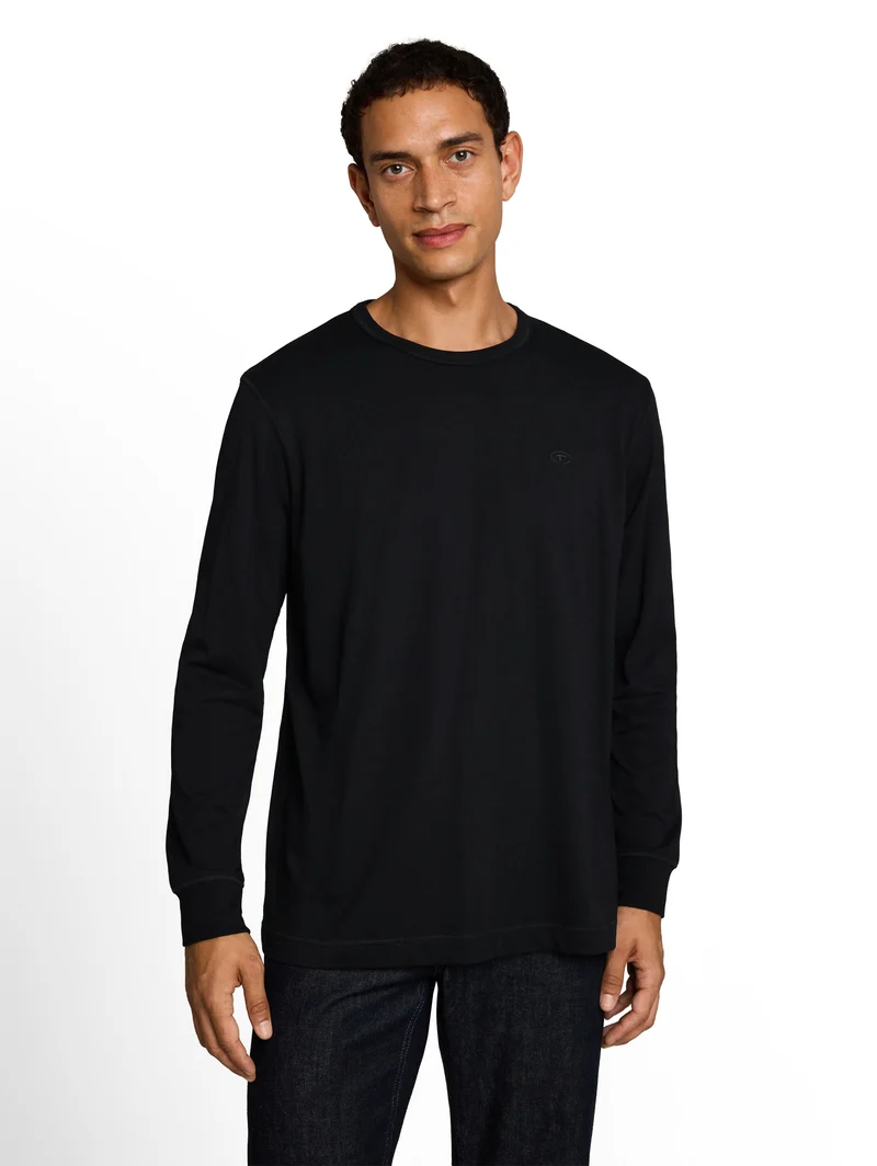 Basic Langarmshirt aus Baumwolle