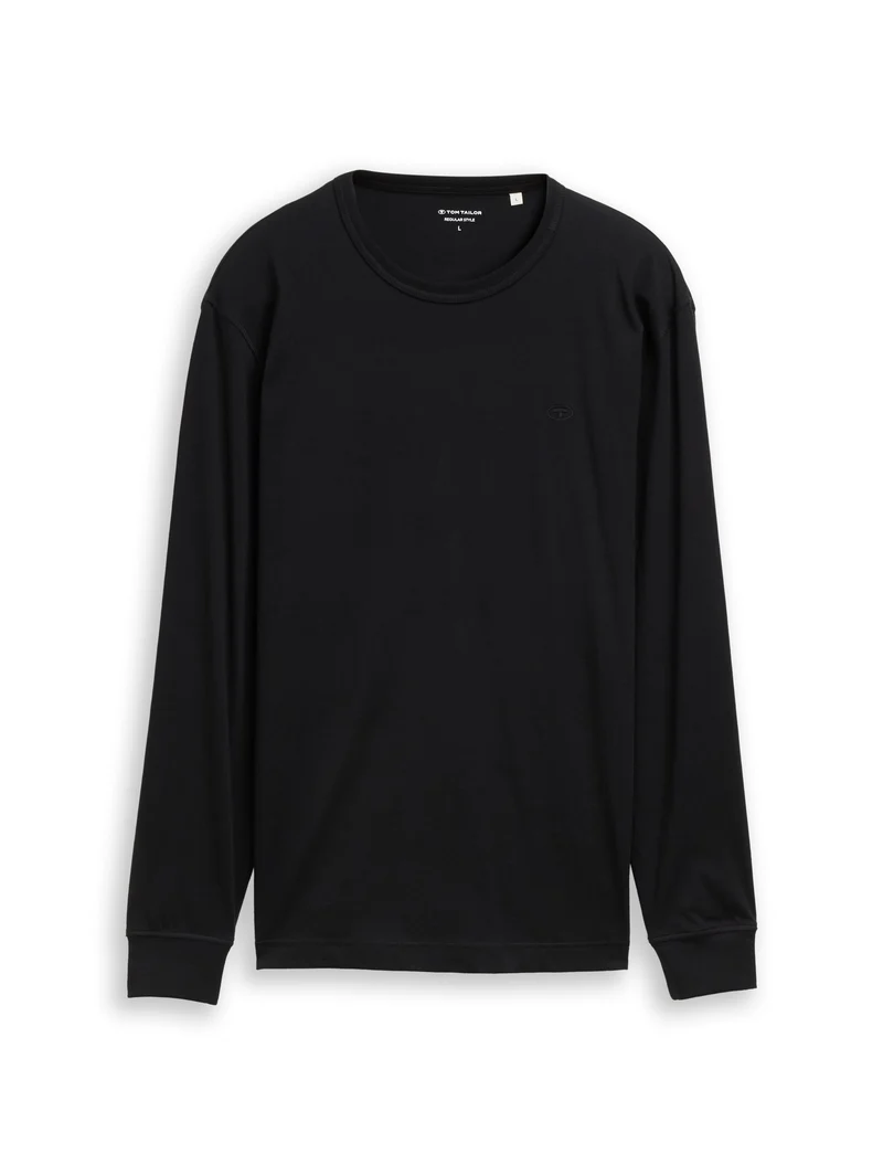 Basic Langarmshirt aus Baumwolle