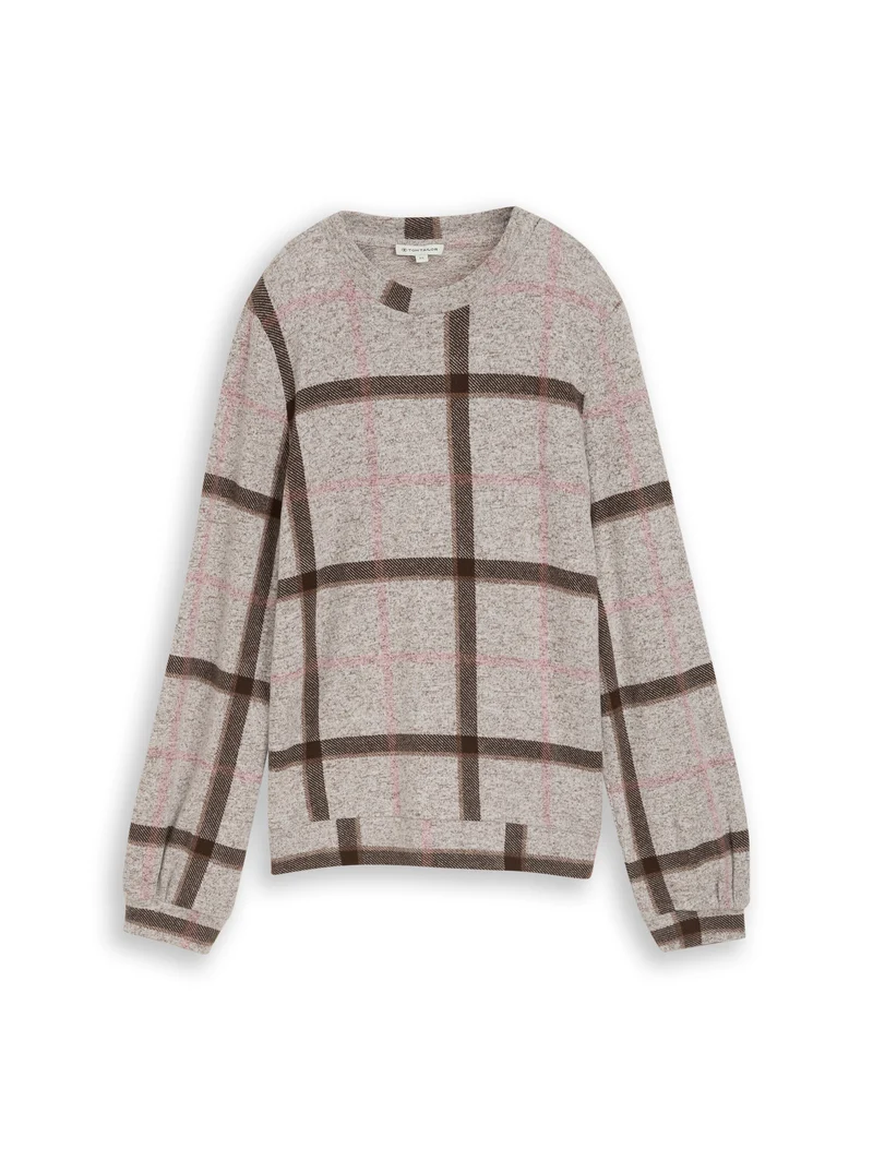 Cosy Langarmshirt mit Muster