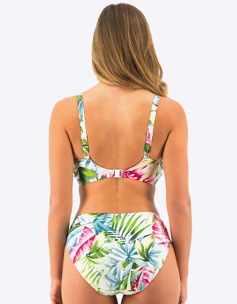 Fantasie Langkawi Mid Rise Bikini Brief White Print