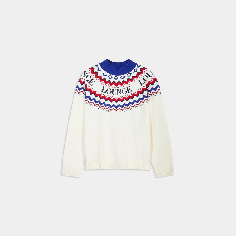 Fairisle Knitted Jumper - Cream/Red