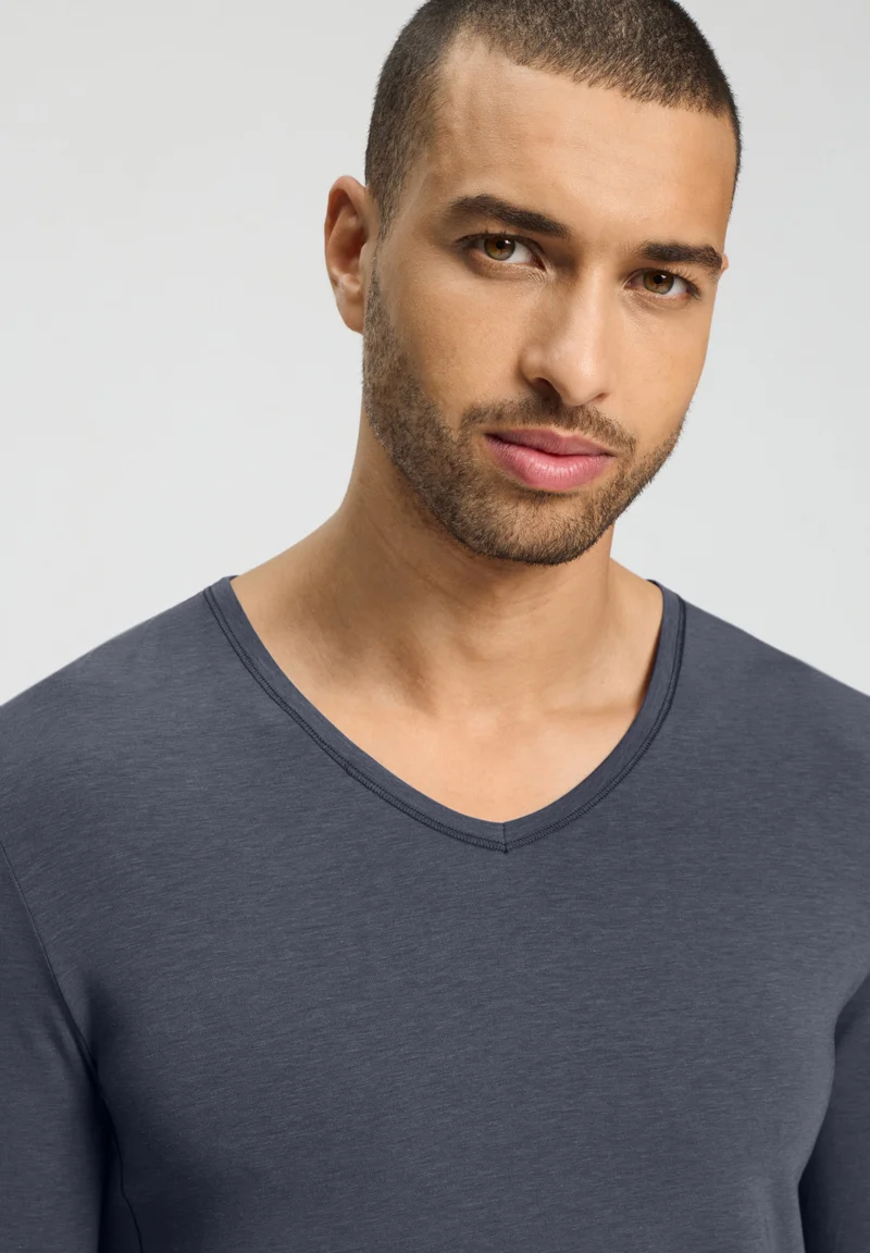 Natural Function L/SLV Shirt V-Neck | stormy gray 073187-072139