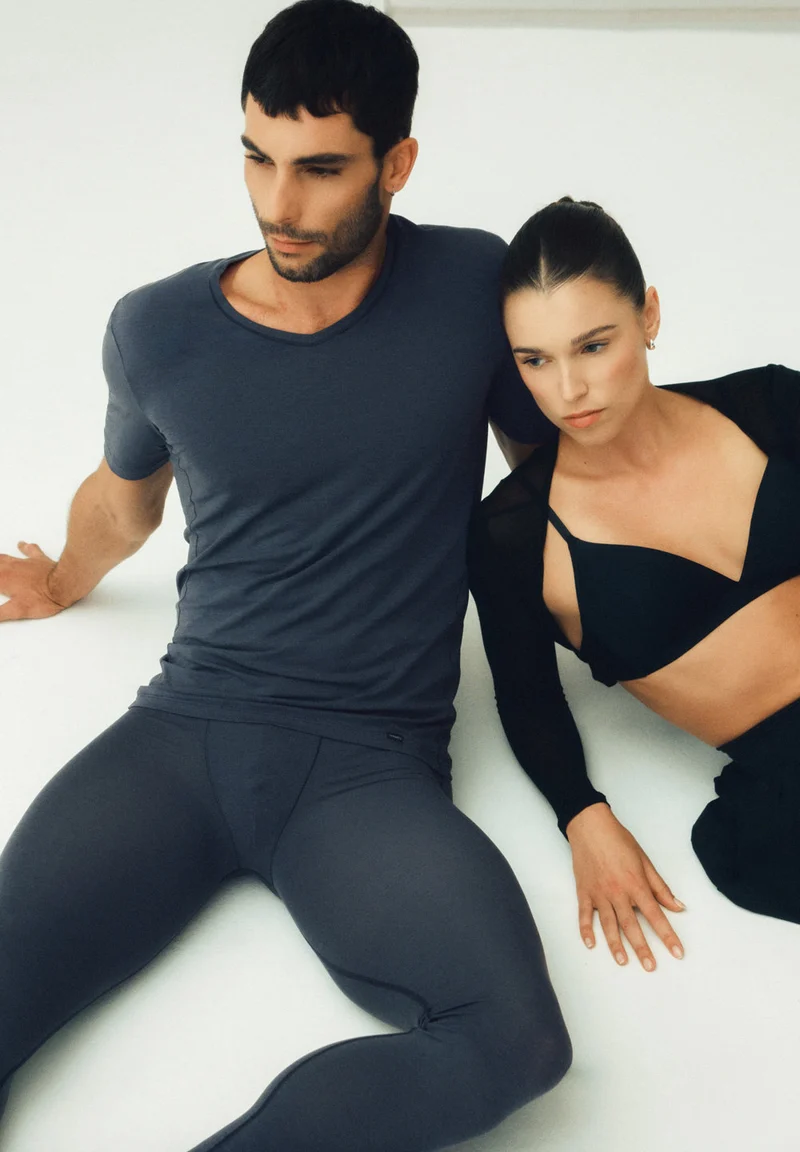 Natural Function S/SLV Shirt V-Neck | stormy gray 073185-072139