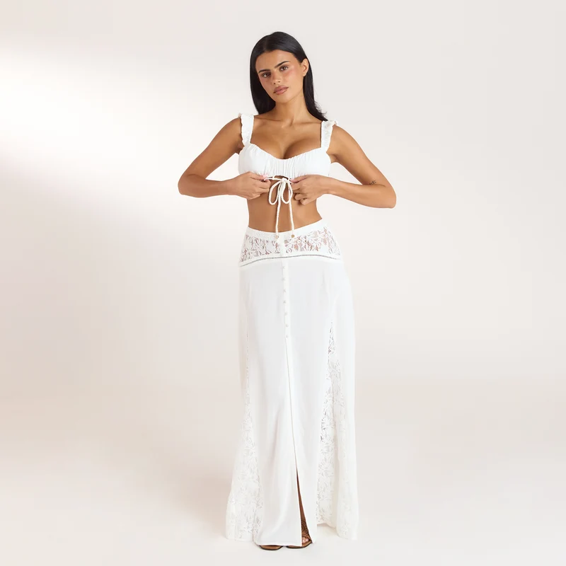 Ruched Bralette - Cream