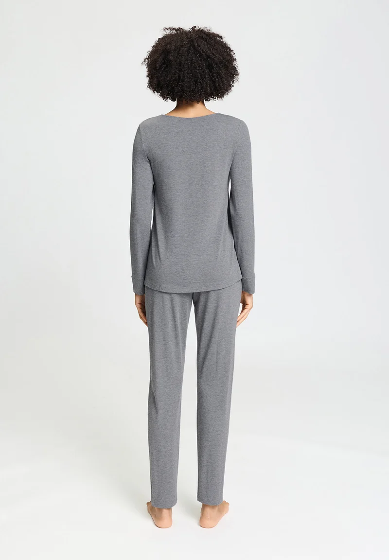 Natural Elegance L/SLV Pajama | stone melange 074951-073169