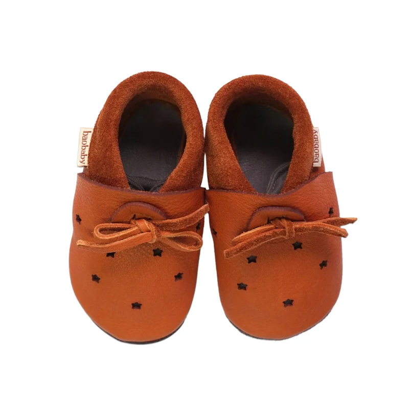 Baobaby Sandalen - Sterne Haselnuss XS