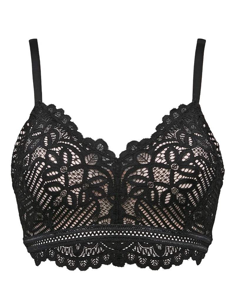 Figleaves Harper Underwired Lace Bralette Black