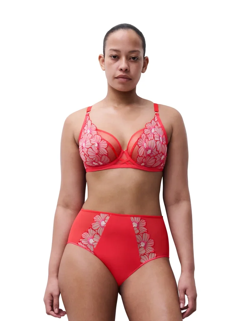 Chantelle – Üppiger, hochgeschnittener Slip mit auffälligem Blumenmuster