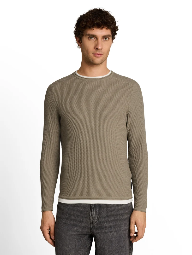 Strickpullover im 2-in-1-Look