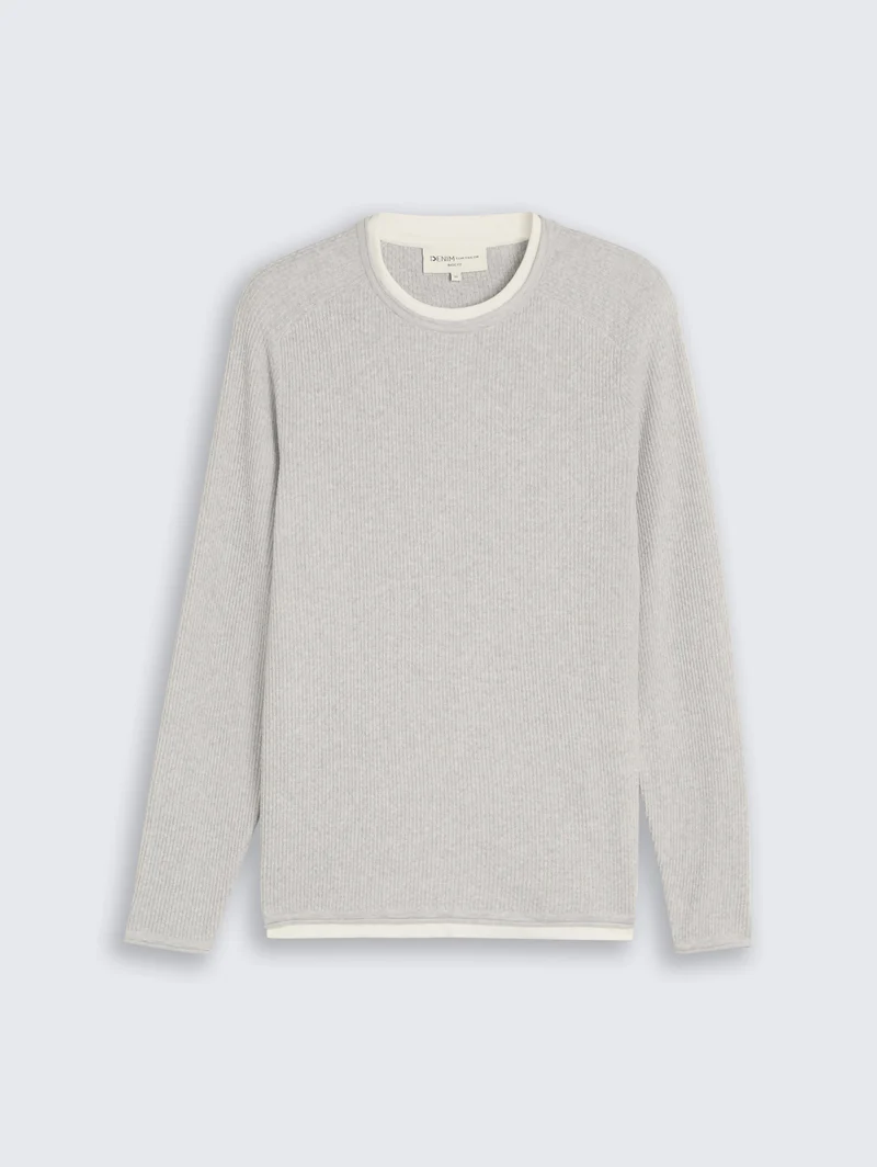 Strickpullover im 2-in-1-Look