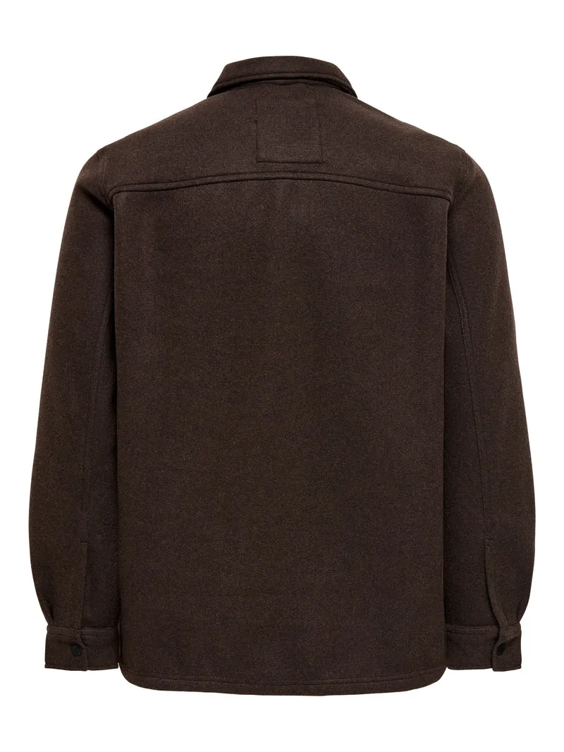ONSASH OVR WOOLEN LOOK PKT LS SHIRT NOOS