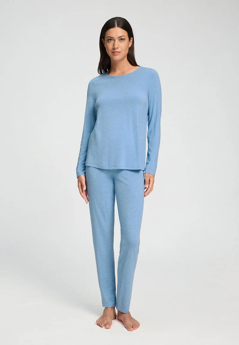 Natural Elegance L/SLV Pajama | bluebird melange 074951-073160