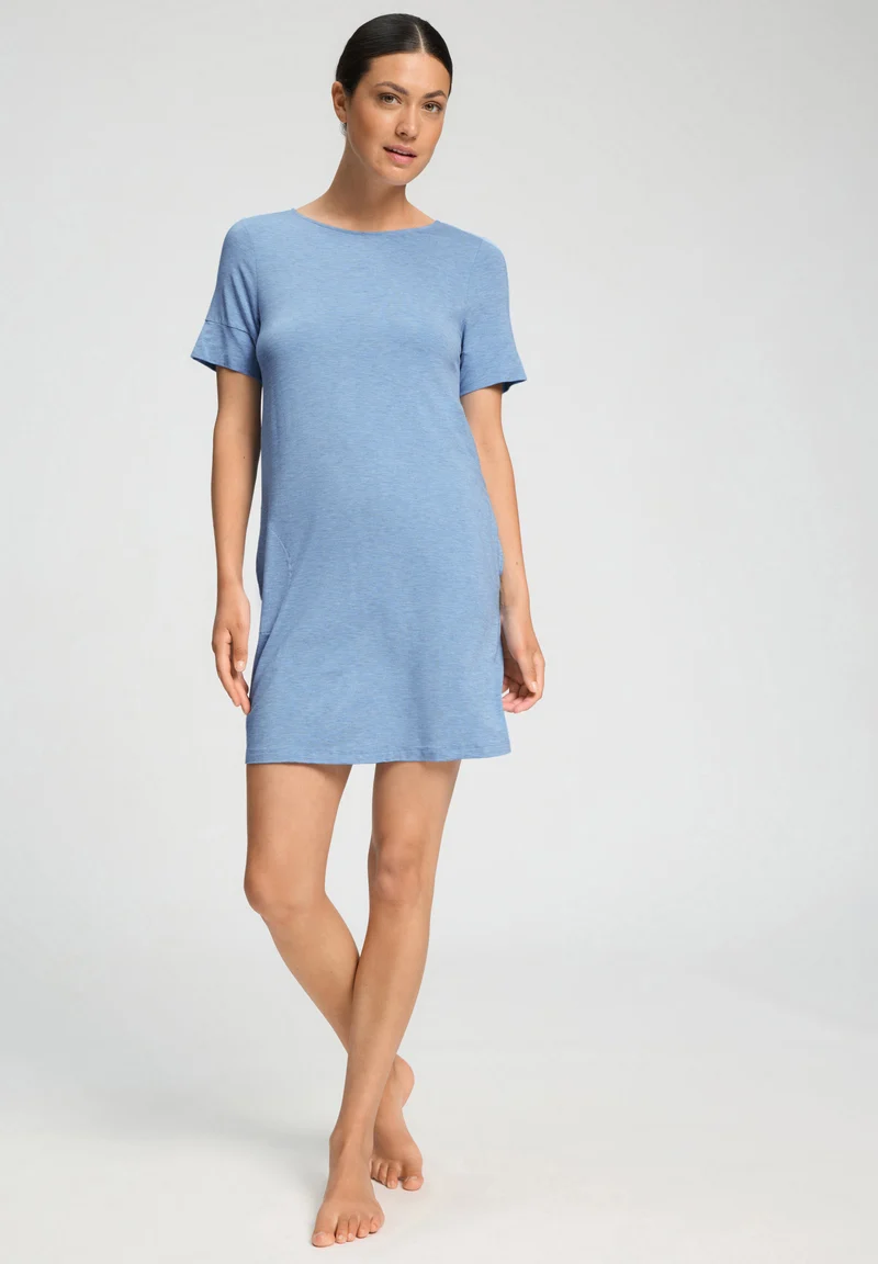 Natural Elegance S/SLV Nightdress 90cm | bluebird melange 074949-073160