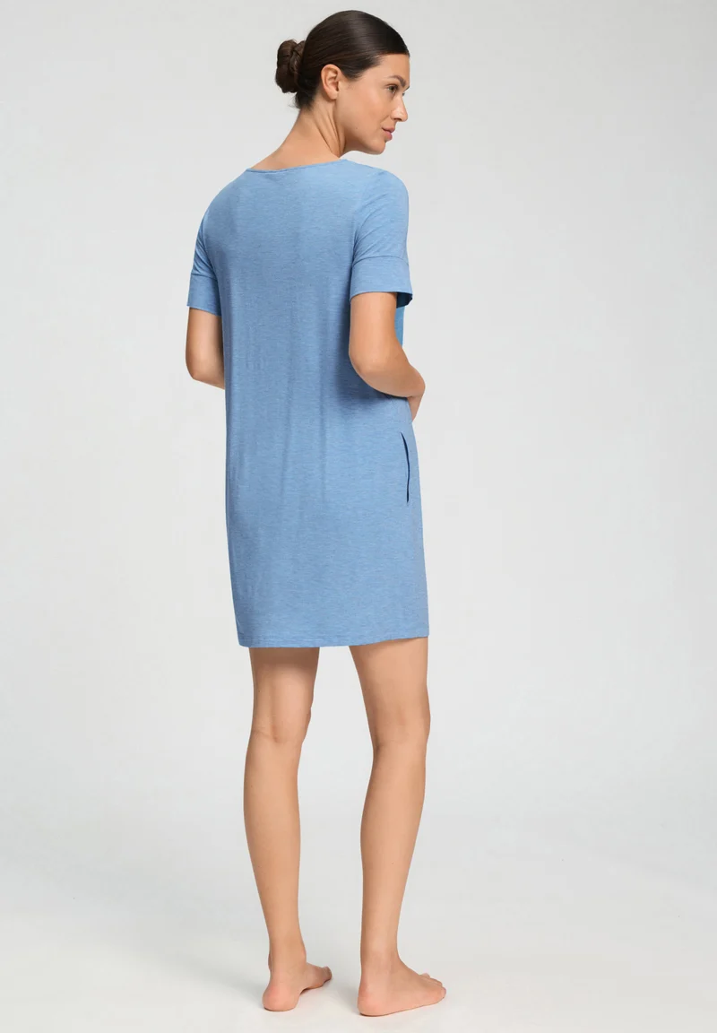 Natural Elegance S/SLV Nightdress 90cm | bluebird melange 074949-073160