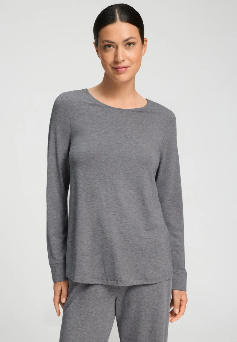 Natural Elegance L/SLV Shirt | stone melange 074948-073169