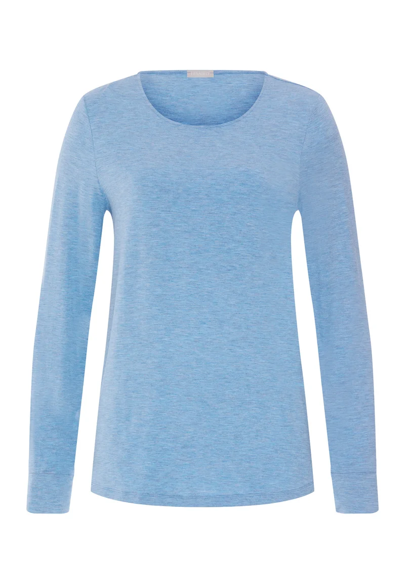 Natural Elegance L/SLV Shirt | bluebird melange 074948-073160