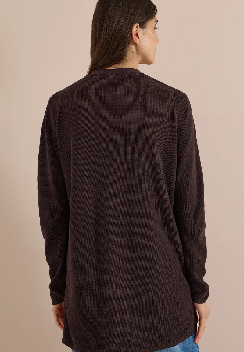 Offener Cardigan mit langen Ärmeln
