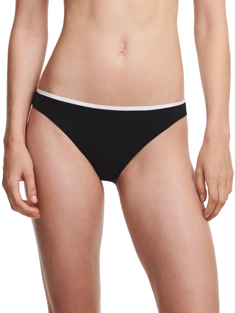 Chantelle Bademode - Authentischer Bikini-Slip Schwarz / Weiß