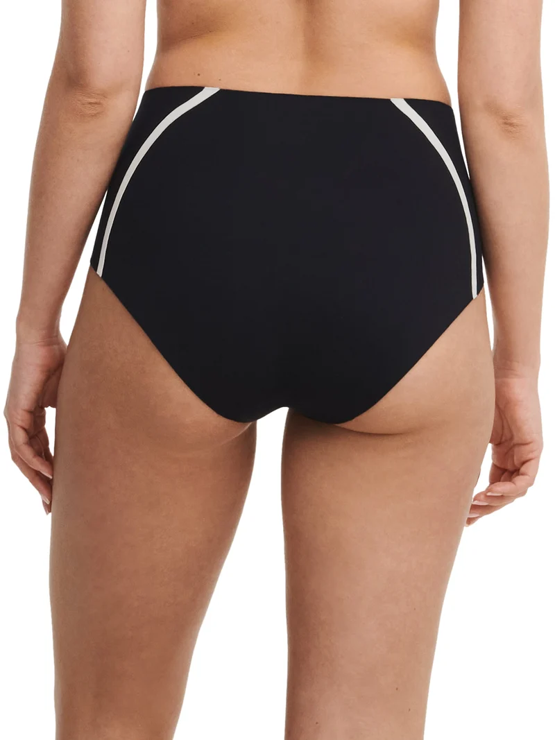 Chantelle Bademode – Authentischer Full-Bikini-Slip (Form) Schwarz / Weiß