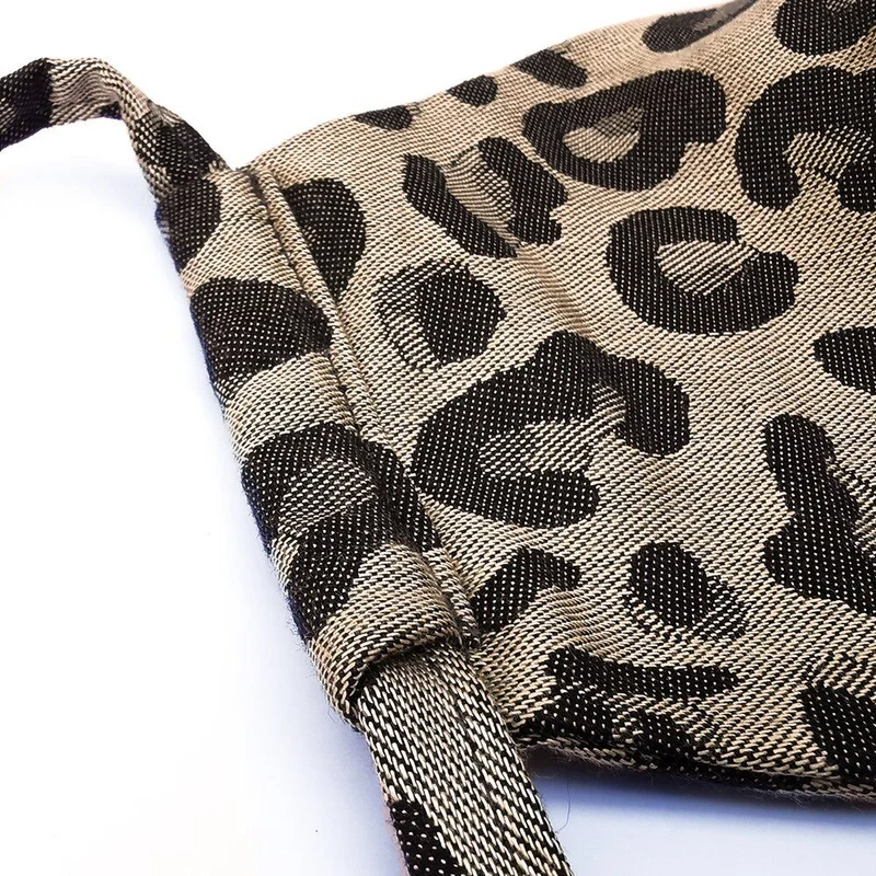 Fidella Gesichtsmaske – Leopard/Gold mit Bindeband
